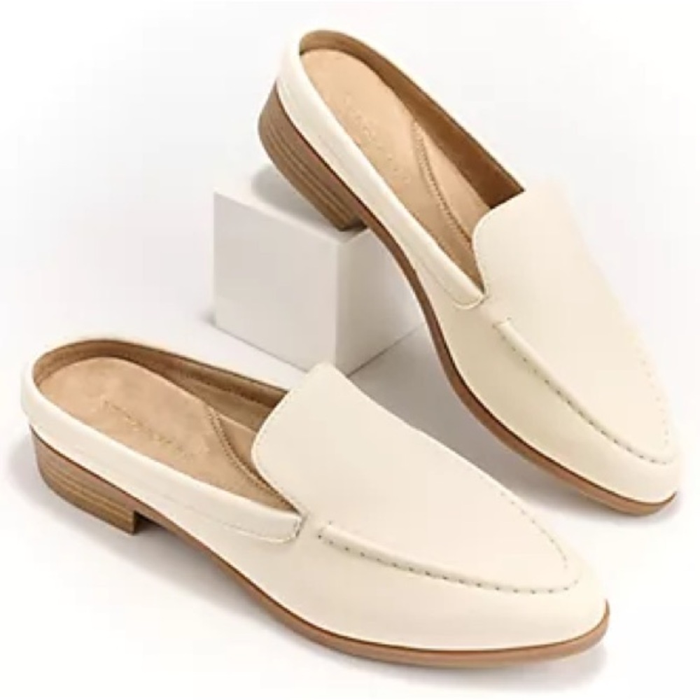 AEROSOLES Cream slip on mule loafers Enright